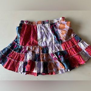 BB Dakota by Steve Madden quilt print ruffle mini skirt